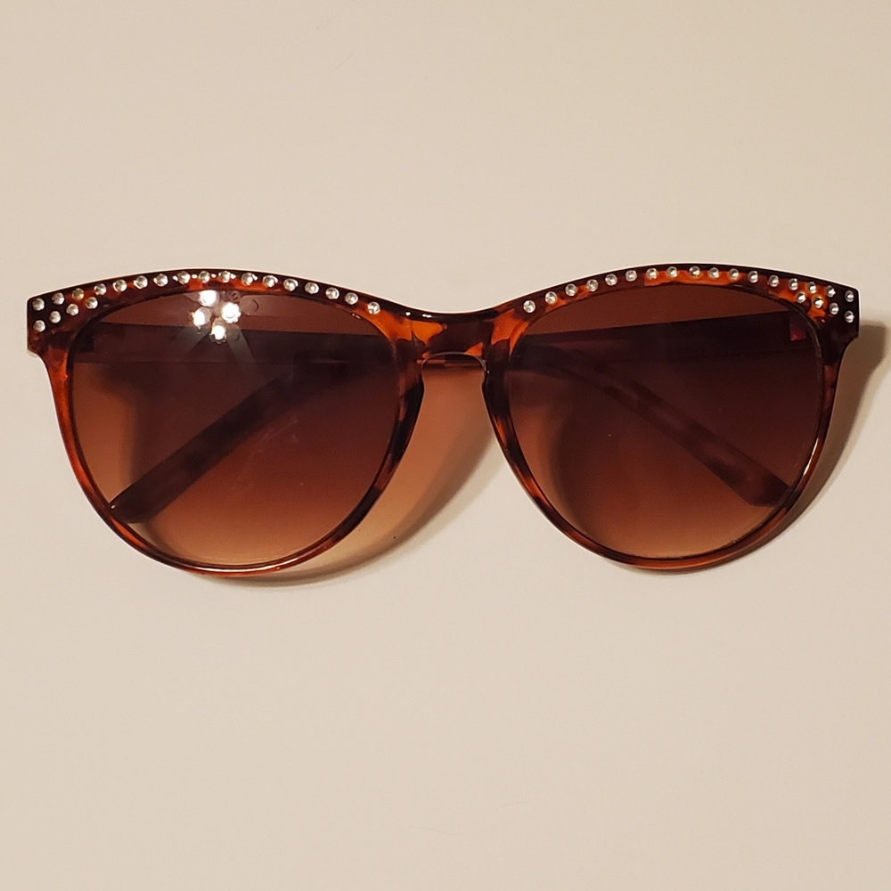 Cat Eye Bling Tortoiseshell Sunglasses